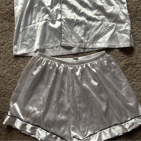 Women’s Satin White Pajama Set - Picture 5 of 6